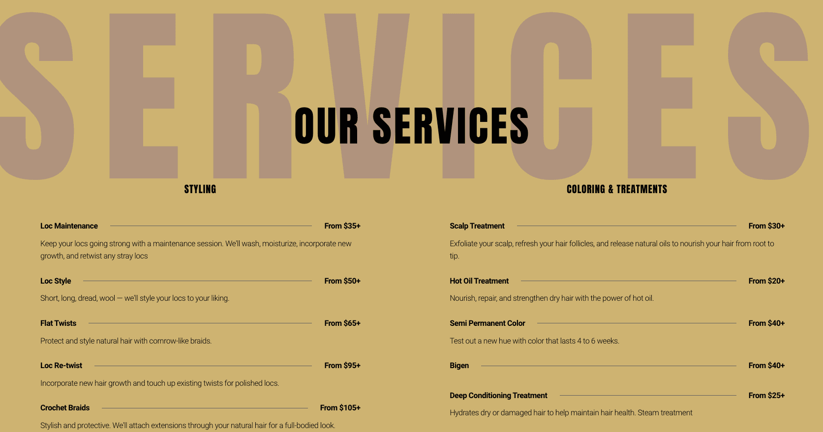 Our Services Section