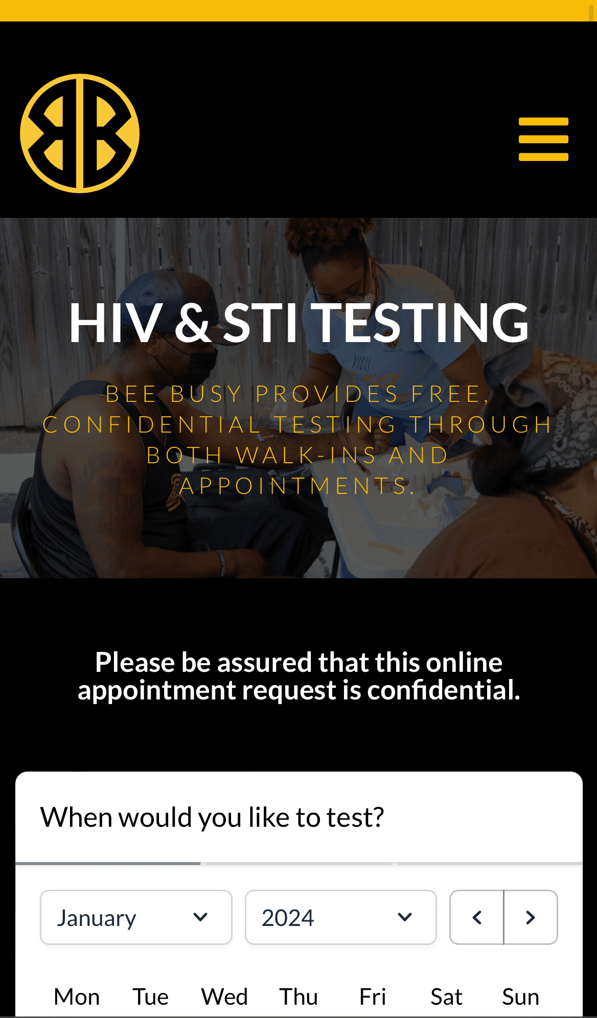 Get Tested Mobile Page